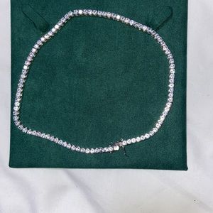 COPY - KATE ROUND CUT, SILVER RIVIERE COLLAR NECKLACE